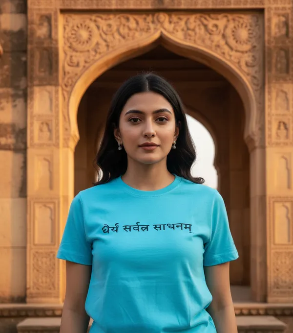 Sky_Blue_(Patience_Is_The_Key)_180_Gsm_Poly_Cotton_Half_Sleeve_T-Shirt