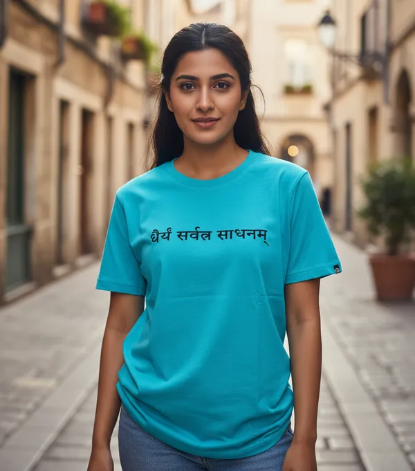 Sky_Blue_(Patience_Is_The_Key)_180_Gsm_Poly_Cotton_Half_Sleeve_T-Shirt