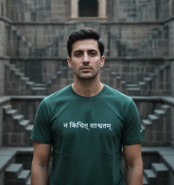 Bottle_Green_(Nothing_Is_Eternal)_180_Gsm_Poly_Cotton_Half_Sleeve_T-Shirt