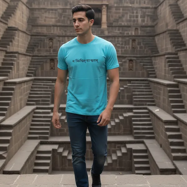 Sky_Blue_(Nothing_Is_Eternal)_180_Gsm_Poly_Cotton_Half_Sleeve_T-Shirt