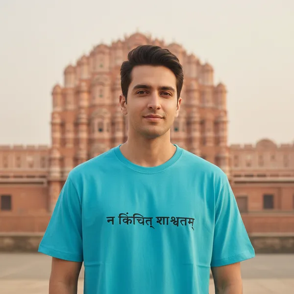 Sky_Blue_(Nothing_Is_Eternal)_180_Gsm_Poly_Cotton_Half_Sleeve_T-Shirt