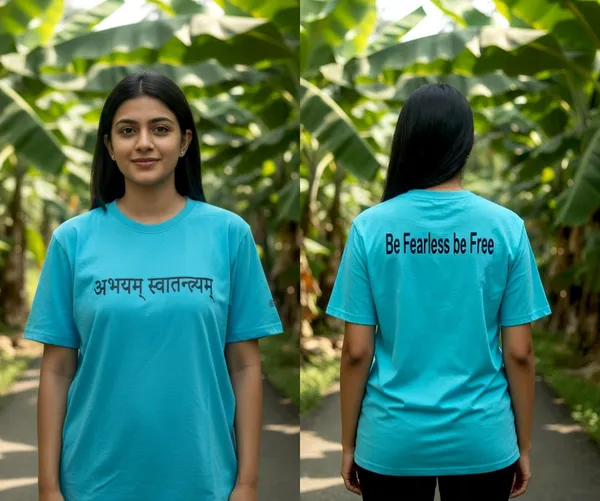 Sky_Blue_(Be_Fearless_Be_Free)_180_Gsm_Poly_Cotton_Half_Sleeve_T-Shirt