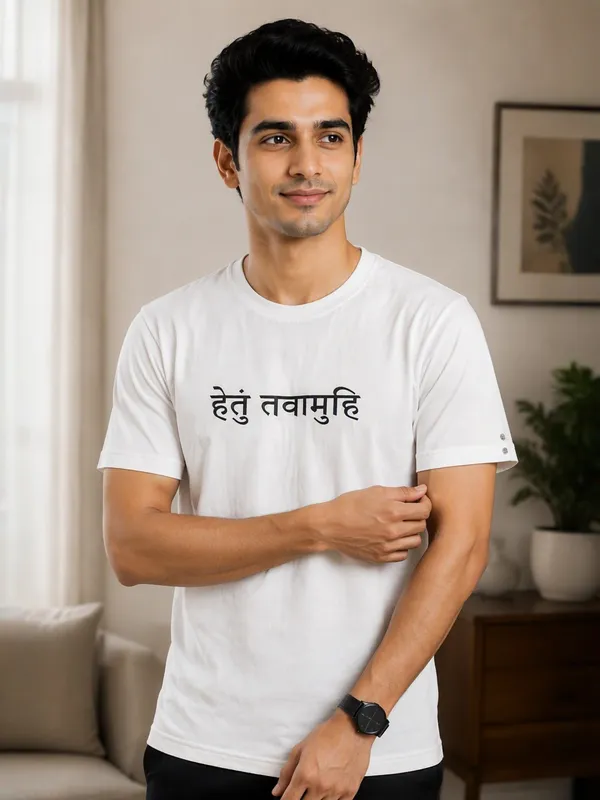 White_(Find_Your_Purpose)_180_Gsm_Poly_Cotton_Half_Sleeve_T-Shirt