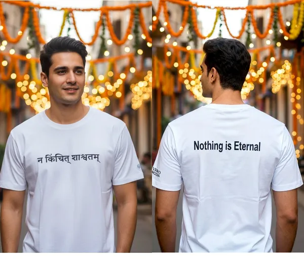 White_(Nothing_Is_Eternal)_180_Gsm_Poly_Cotton_Half_Sleeve_T-Shirt