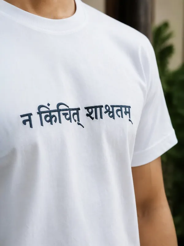 White_(Nothing_Is_Eternal)_180_Gsm_Poly_Cotton_Half_Sleeve_T-Shirt