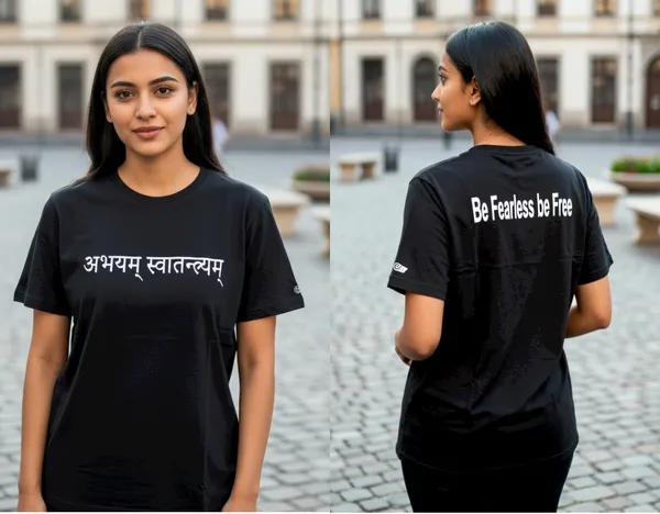 Black_(Be_Fearless_Be_Free)_180_Gsm_Poly_Cotton_Half_Sleeve_T-Shirt