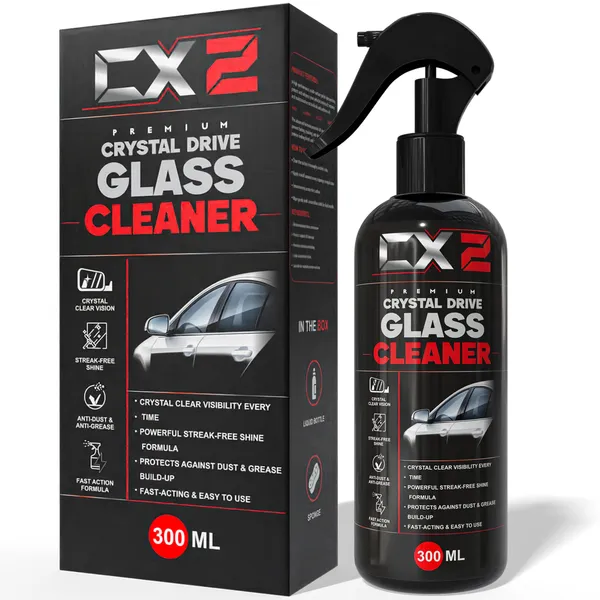 Cx2_Car_Glass_Cleaner_Spray_300Ml_|_Streak-Free_Windshield_&_Window_Cleaner_|_Removes_Hard_Water_Spots_Oil_Film_&_Smudges_|_Interior_&_Exterior_Car_Glass_Cleaning_Spray_For_Cars_Bikes_&_Scooters