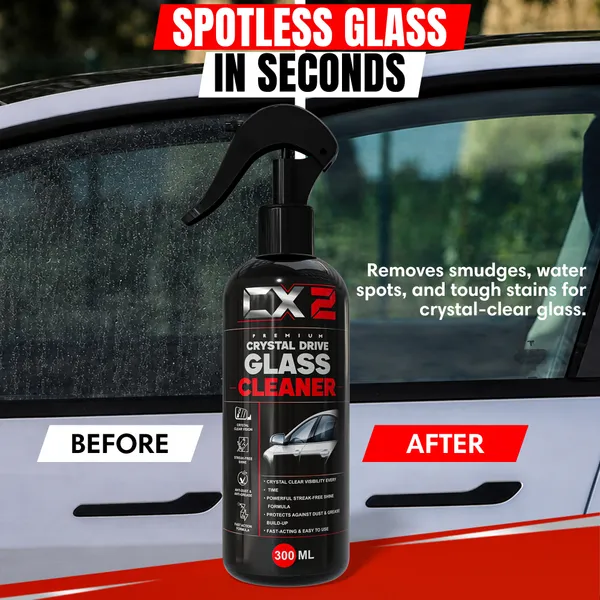 Cx2_Car_Glass_Cleaner_Spray_300Ml_|_Streak-Free_Windshield_&_Window_Cleaner_|_Removes_Hard_Water_Spots_Oil_Film_&_Smudges_|_Interior_&_Exterior_Car_Glass_Cleaning_Spray_For_Cars_Bikes_&_Scooters