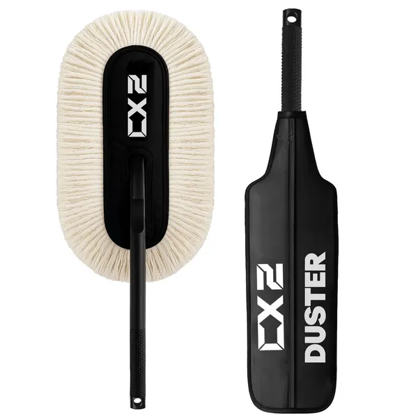 Cx2_Car_Duster_With_Long_Handle_|_Lint-Free_&_Scratch-Free_Car_Cleaning_Brush_|_Paraffin_Wax_Coated_Dust_Remover_|_Soft_Microfiber_Car_Duster_For_Exterior_Cleaning_Of_Cars_Suvs_&_Bikes