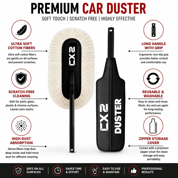 Cx2_Car_Duster_With_Long_Handle_|_Lint-Free_&_Scratch-Free_Car_Cleaning_Brush_|_Paraffin_Wax_Coated_Dust_Remover_|_Soft_Microfiber_Car_Duster_For_Exterior_Cleaning_Of_Cars_Suvs_&_Bikes