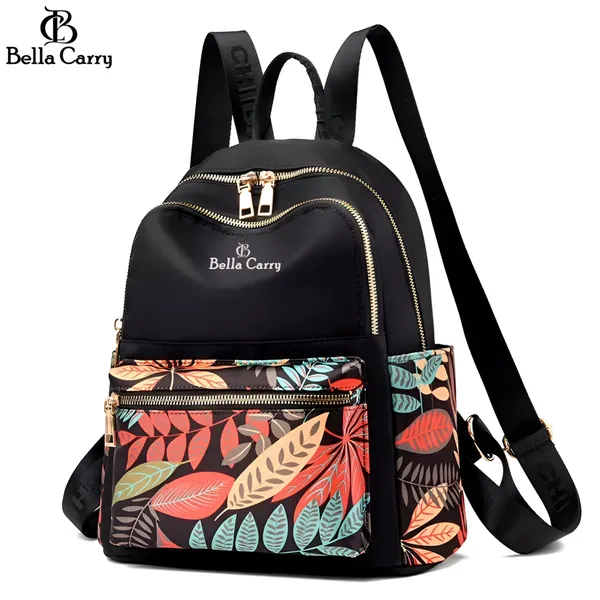 Black_Polyurethane_Zipper_Canvas_Backpack_With_Laptop_Compartment_For_Girls