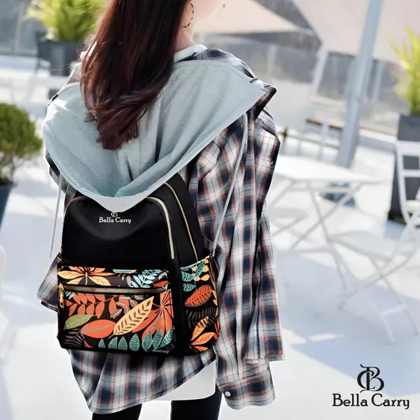 Black_Polyurethane_Zipper_Canvas_Backpack_With_Laptop_Compartment_For_Girls