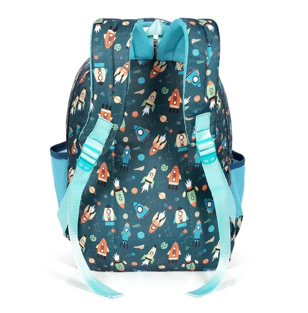 Dark_Blue_Polyurethane_Zipper_School_Backpack_For_Girls
