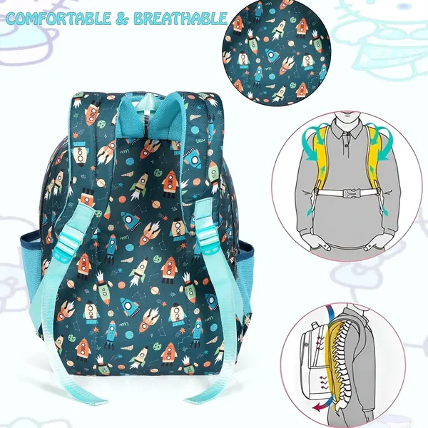 Dark_Blue_Polyurethane_Zipper_School_Backpack_For_Girls
