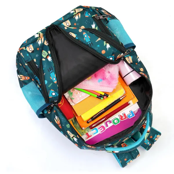 Dark_Blue_Polyurethane_Zipper_School_Backpack_For_Girls