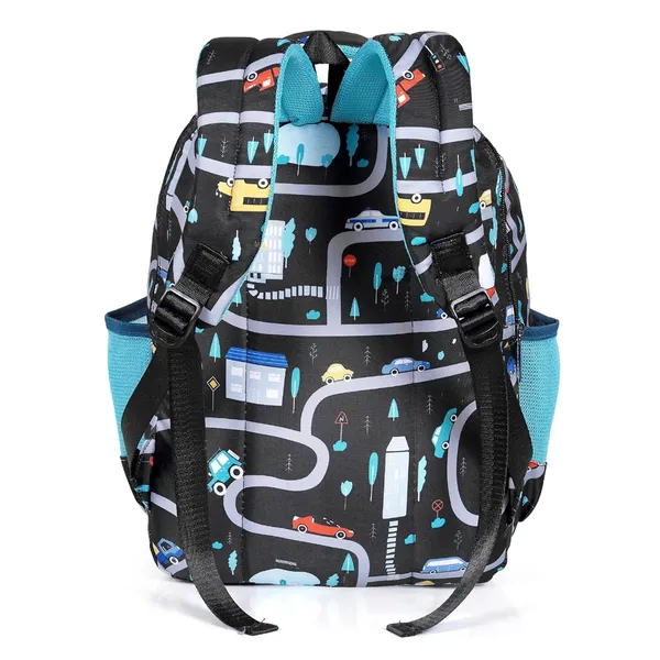 Black_Polyurethane_Zipper_School_Backpack_For_Girls