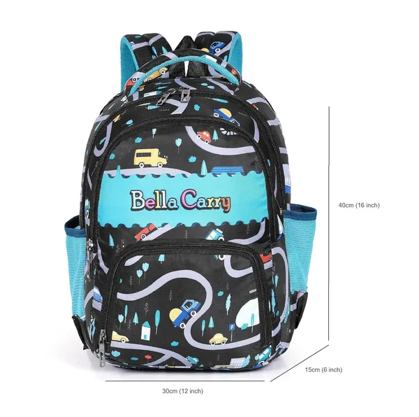 Black_Polyurethane_Zipper_School_Backpack_For_Girls