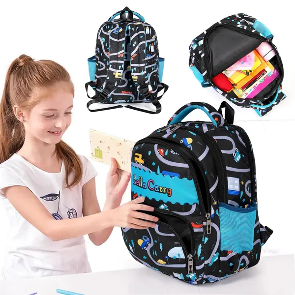 Black_Polyurethane_Zipper_School_Backpack_For_Girls