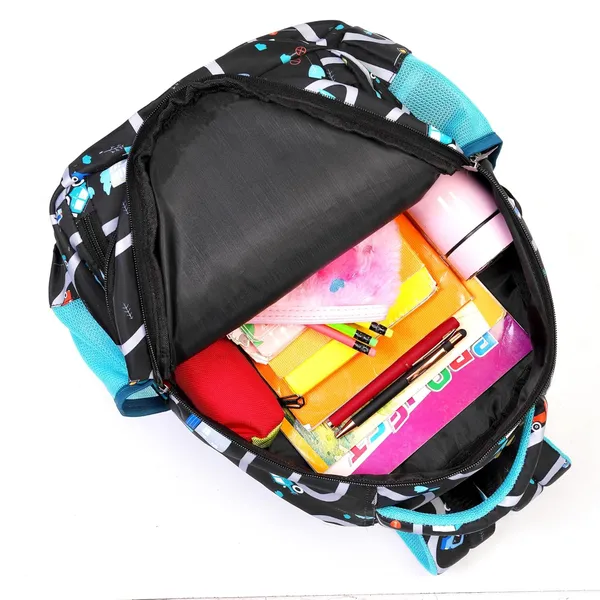 Black_Polyurethane_Zipper_School_Backpack_For_Girls