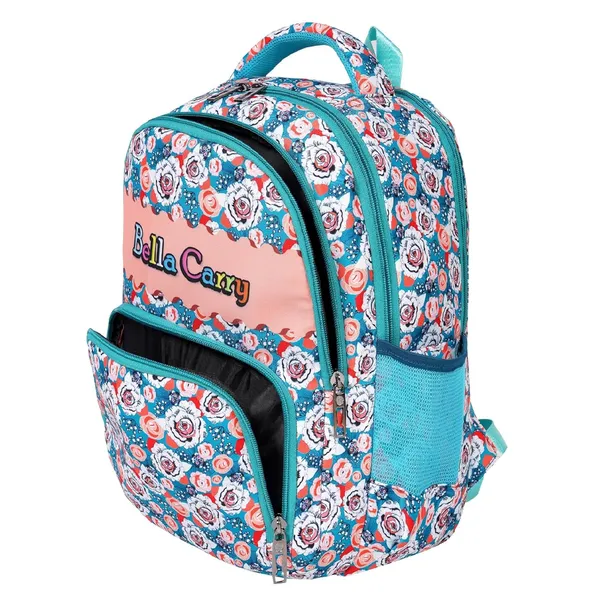 Blue_Polyurethane_Zipper_School_Backpack_For_Girls