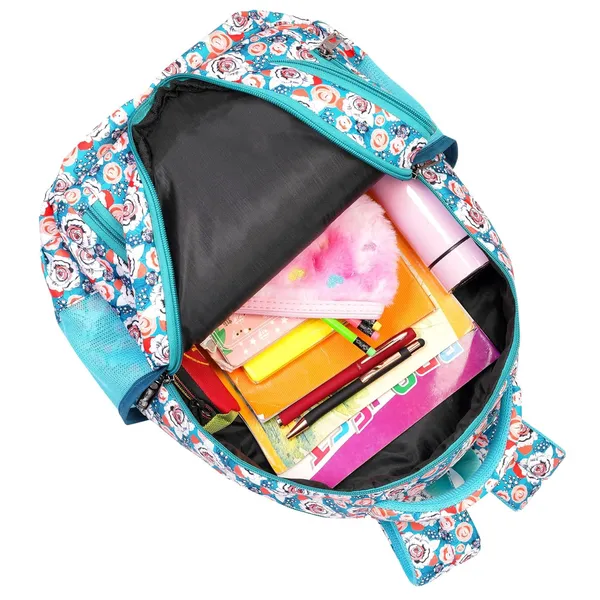 Blue_Polyurethane_Zipper_School_Backpack_For_Girls