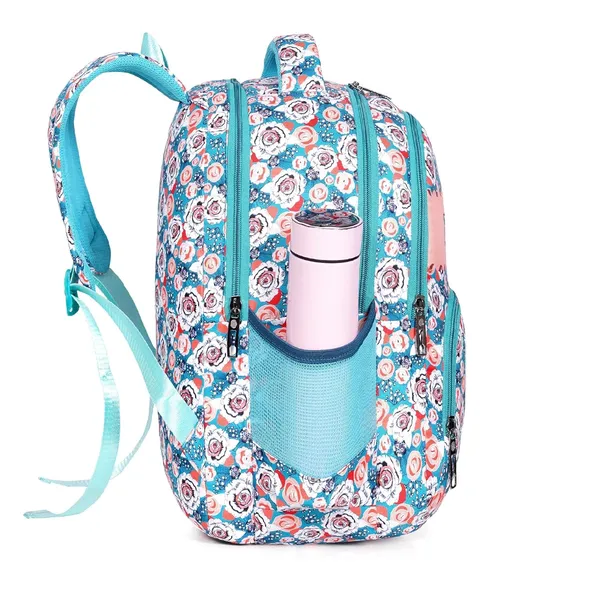 Blue_Polyurethane_Zipper_School_Backpack_For_Girls