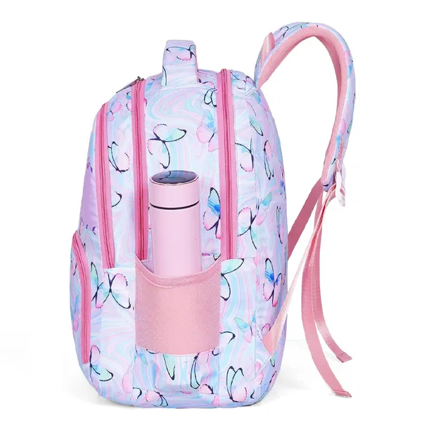 Purple_Polyurethane_Zipper_School_Backpack_For_Girls
