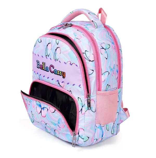 Purple_Polyurethane_Zipper_School_Backpack_For_Girls