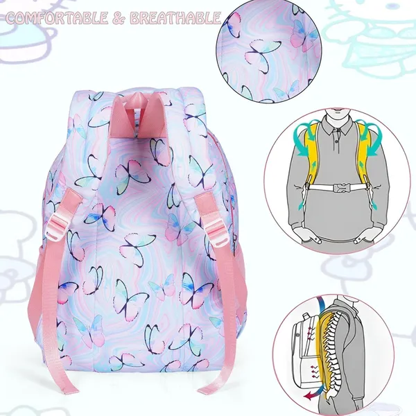Purple_Polyurethane_Zipper_School_Backpack_For_Girls