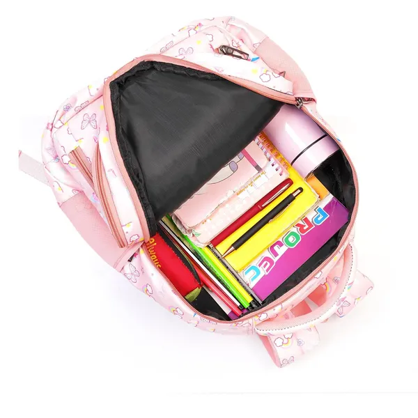Pink_Polyurethane_Zipper_School_Backpack_For_Girls