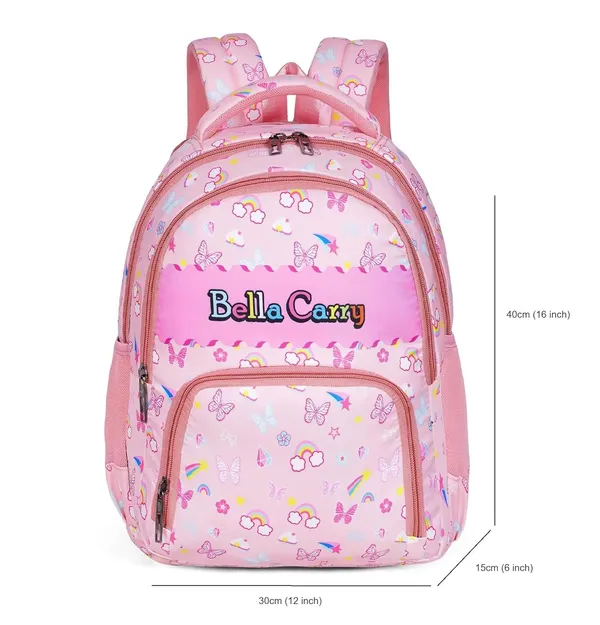Pink_Polyurethane_Zipper_School_Backpack_For_Girls