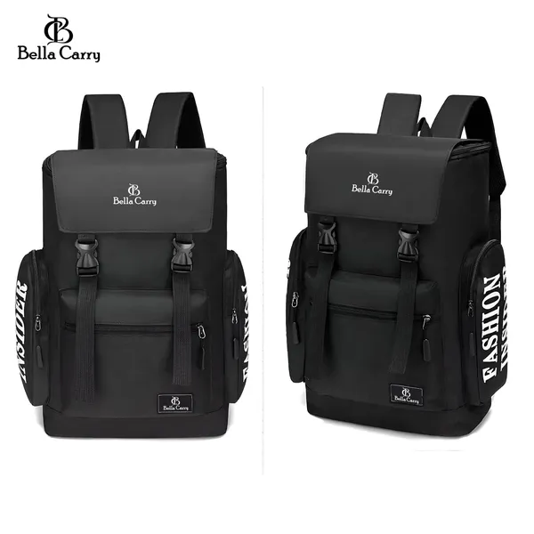 Black_Polyurethane_Zipper_Laptop_Backpack_For_Girls
