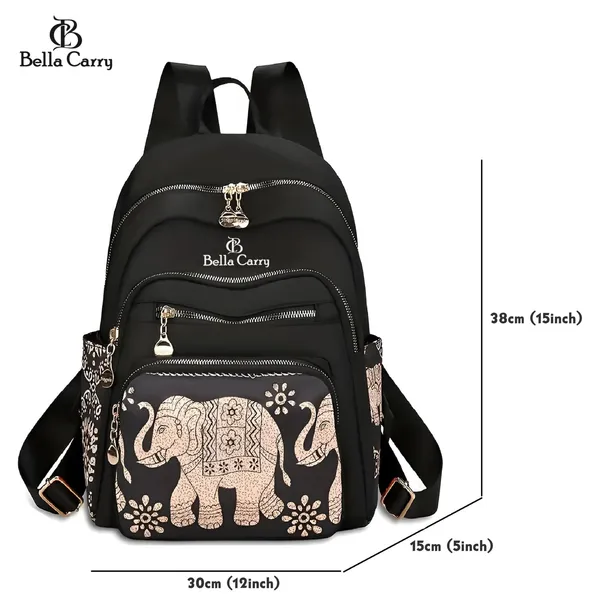 Black_Polyurethane_Zipper_Convertible_Messenger_Backpack_For_Girls