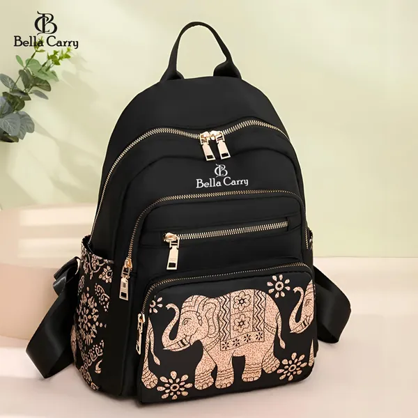 Black_Polyurethane_Zipper_Convertible_Messenger_Backpack_For_Girls