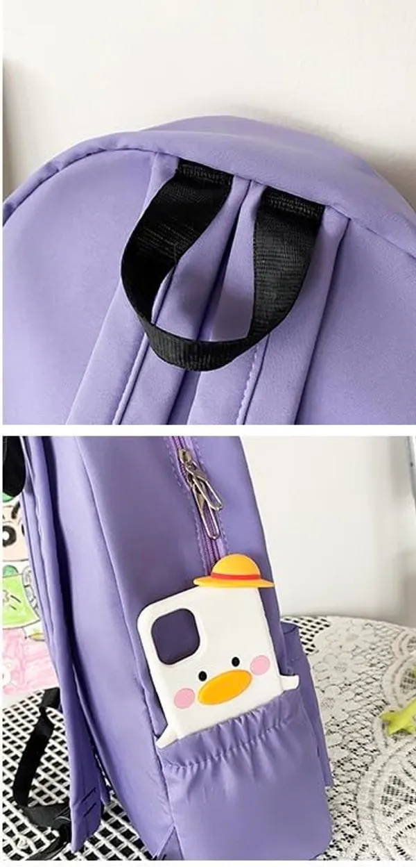 Purple_Polyurethane_Zipper_School_Backpack_For_Girls