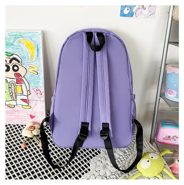 Purple_Polyurethane_Zipper_School_Backpack_For_Girls