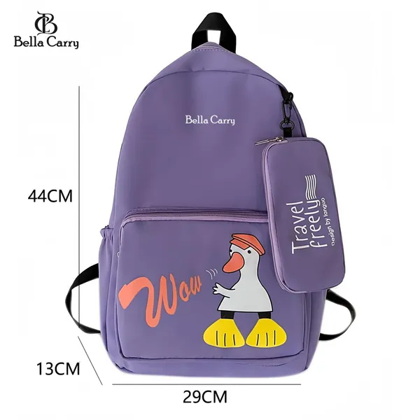 Purple_Polyurethane_Zipper_School_Backpack_For_Girls