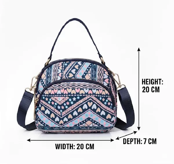 Multicolor_Polyurethane_Zipper_Hand-Carry_Shoulder_Bag_For_Girls