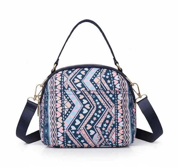 Multicolor_Polyurethane_Zipper_Hand-Carry_Shoulder_Bag_For_Girls