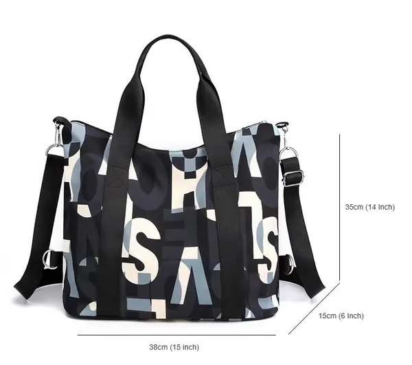 Black_Polyurethane_Zipper_Gym_And_Travel_Duffel_Hand-Carry_Bag_For_Girls