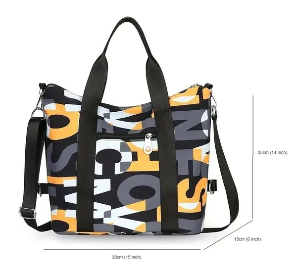 Multicolor_Polyurethane_Zipper_Gym_Duffel_Hand-Carry_Bag_For_Girls
