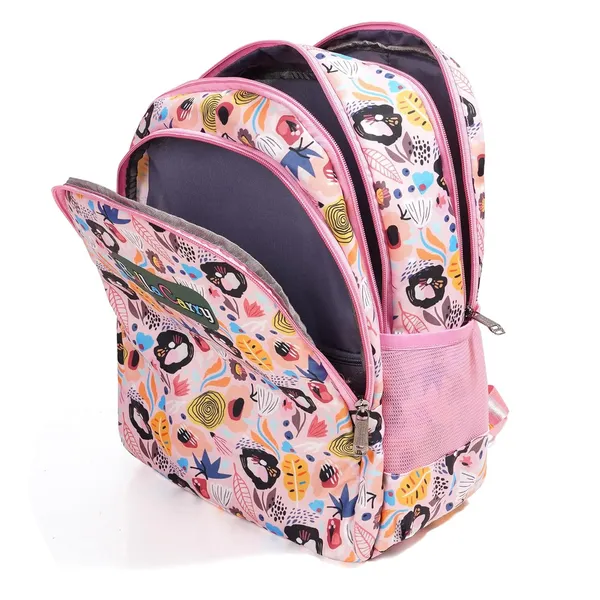Pink_Polyurethane_Zipper_Backpack_For_Baby_Girls