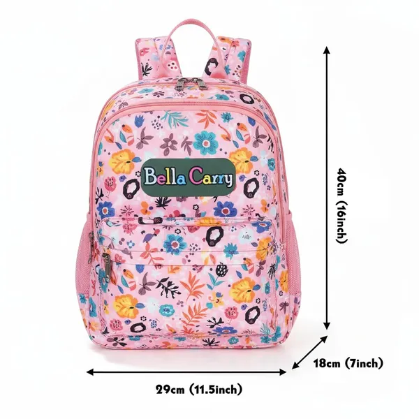 Pink_Polyurethane_Zipper_Backpack_For_Baby_Girls