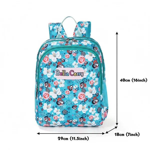 Blue_Polyurethane_Zipper_Backpack_For_Baby_Girls