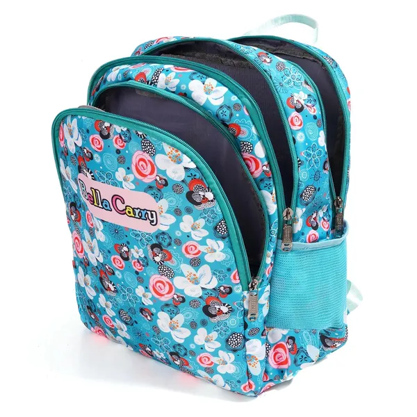 Blue_Polyurethane_Zipper_Backpack_For_Baby_Girls