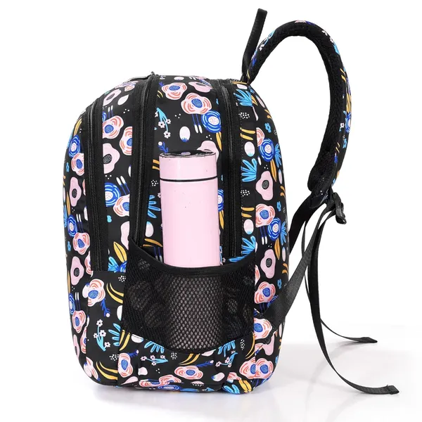 Black_Polyurethane_Zipper_Backpack_For_Baby_Girls