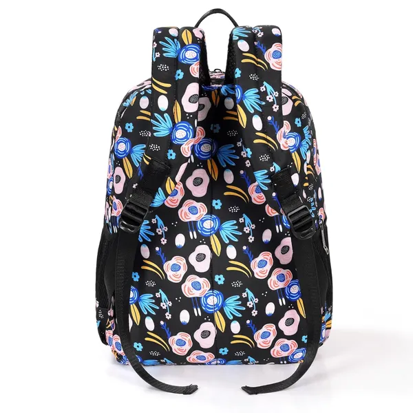 Black_Polyurethane_Zipper_Backpack_For_Baby_Girls