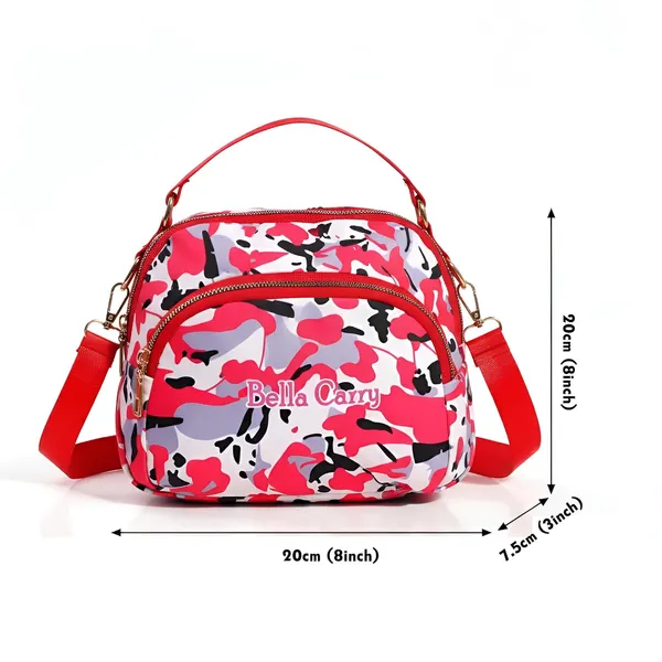 Red_Polyurethane_Zipper_Hand-Carry_Bag_For_Girls