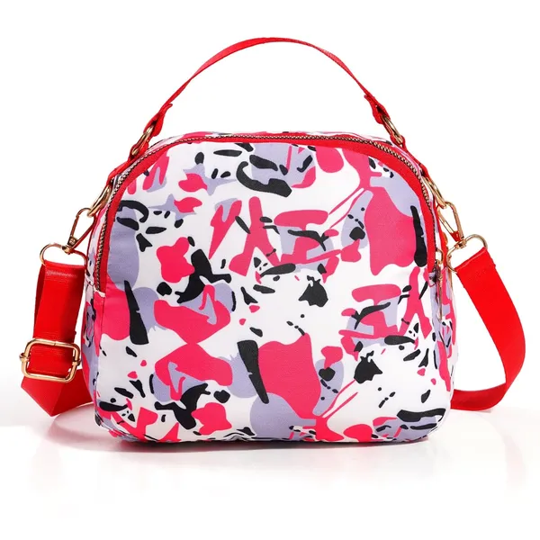 Red_Polyurethane_Zipper_Hand-Carry_Bag_For_Girls