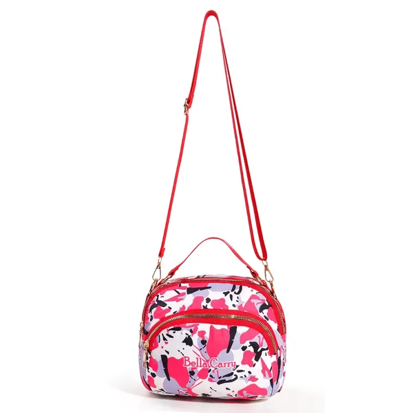 Red_Polyurethane_Zipper_Hand-Carry_Bag_For_Girls